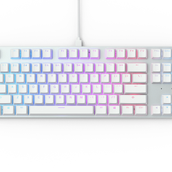 Glorious GMMK Modular Mechanical keyboard (White ice) - Gateron Brown Switch