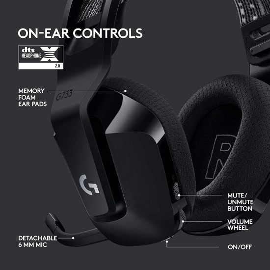 Logitech G733 Lightspeed Wireless Headset (Black)