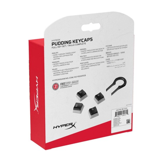 HyperX Double Shot PBT Pudding Keycaps Black
