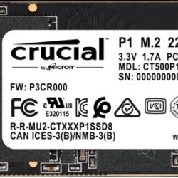 CRUCIAL P1 500GB M.2 NVMe Gen 3